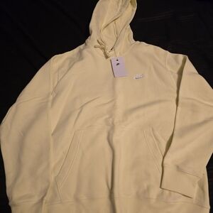 Nike Men's Light Yellow Hoodie